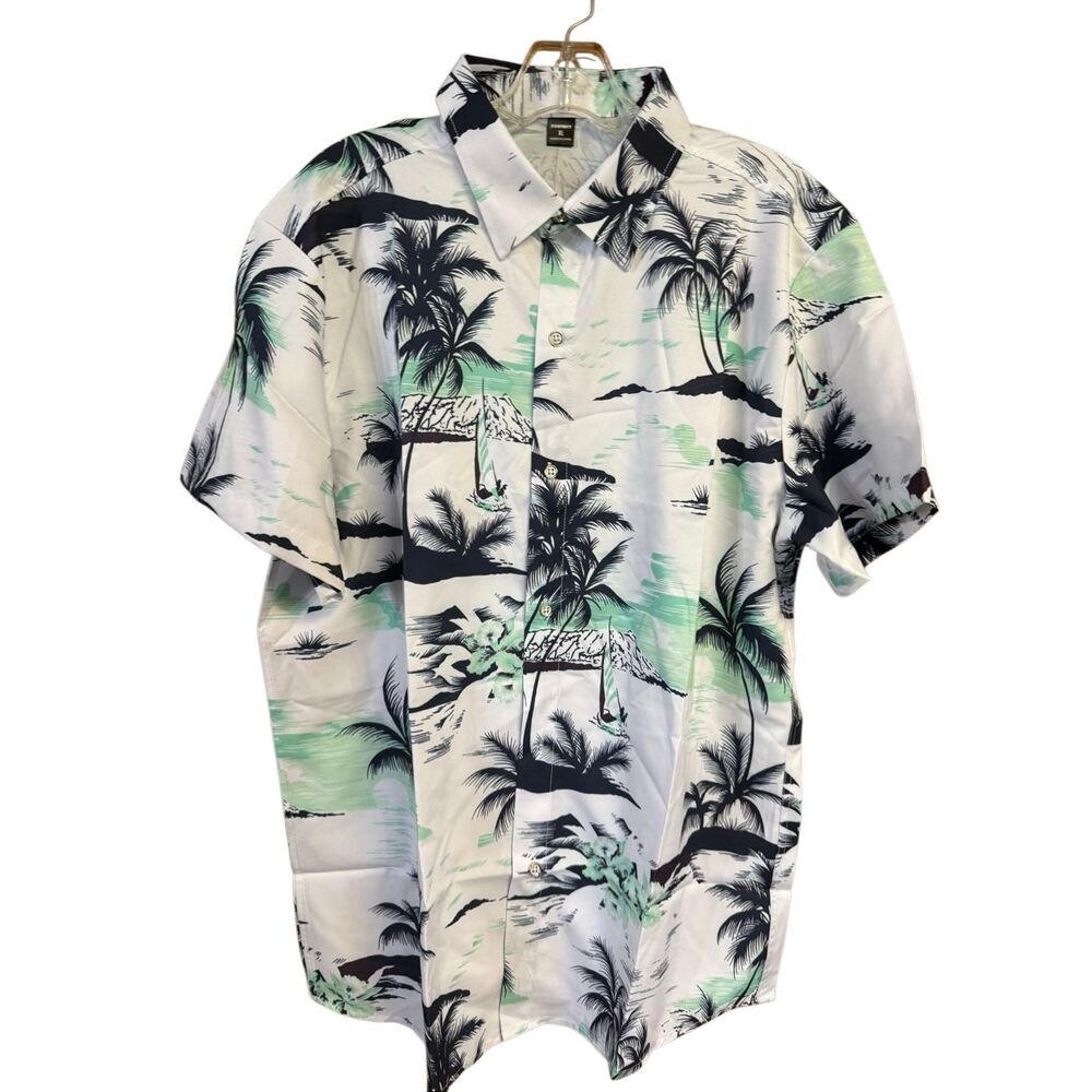 Manfinity Men’s Button Down Hawaiian shirt Sz XL NWOT - Picture 2 of 7